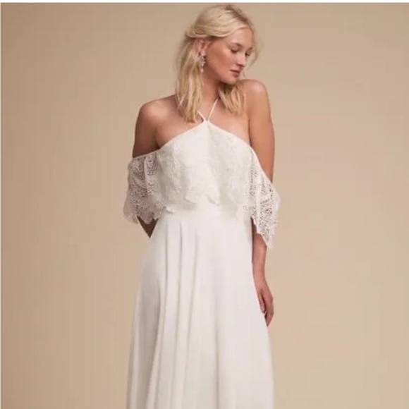 BHLDN Pearson Dress Wedding Gown BohemianIn White Size Small